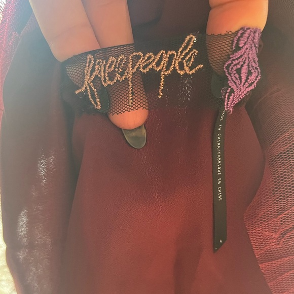 Wine-Colored 1920’s Style Free People Dress - Picture 4 of 10